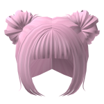 Pink Cute Loose High Kawaii Buns