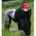 Masaru in a gorilla suit