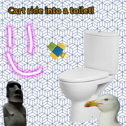 Cart Ride into a Toilet