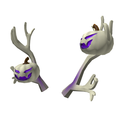 White Purple Pumpkin Branches