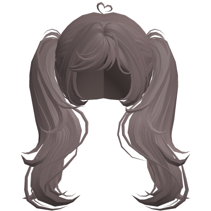 Swirly curled shoujo pigtails in milktea brown ♡ Roblox item