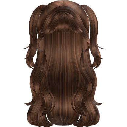 Wavy Layered Light Brown Hair With Cute Ponytails
 Roblox item