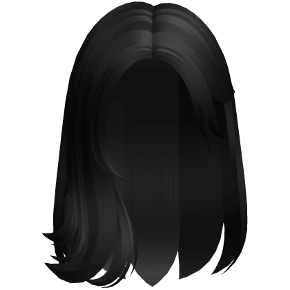 Roblox hair preview for Preppy Swept Back Wavy Hair in Black