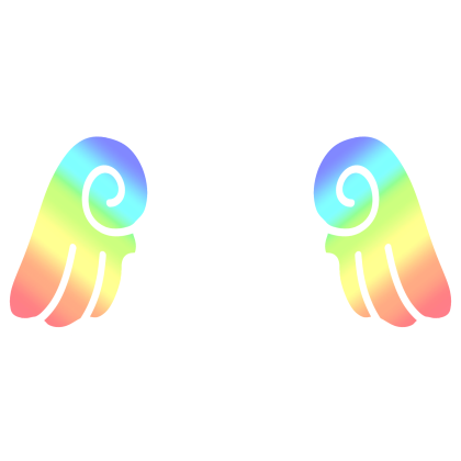 ♡ Cute Chibi Sticker Angel Wings in Rainbow