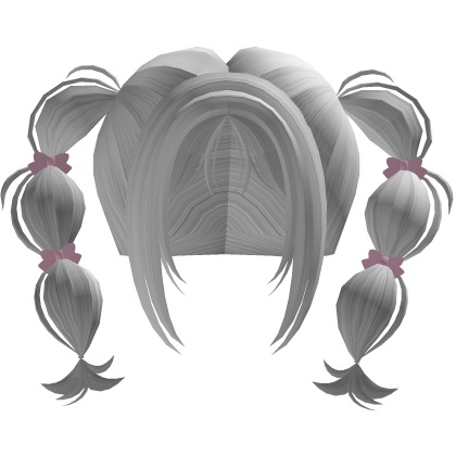 ♡ White Bubble Pigtails Hair Roblox item