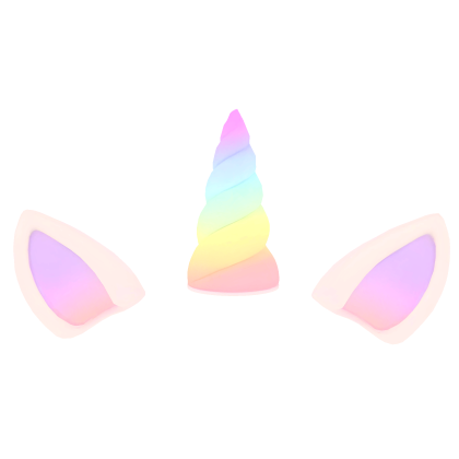 light pastel unicorn horn with ears Roblox item