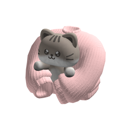 Cat Hugging Pink Sweater thumbnail