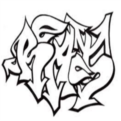 Black And White Graffiti Roblox decal
