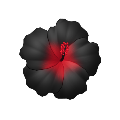 Summer Flower Hair in black and red Roblox item