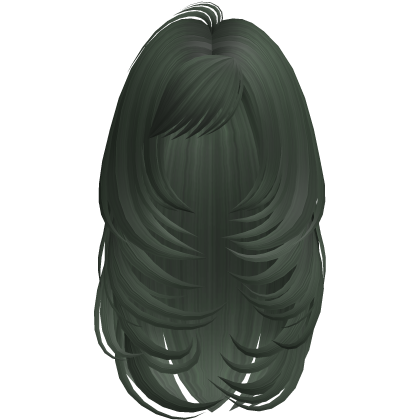Long Butterfly Layered Hair (Dark Green) Roblox item
