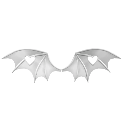 White Delicate Bat Wings