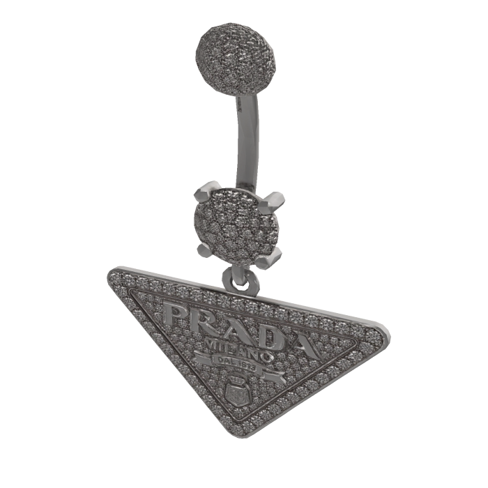 Platinum Navel Ring 