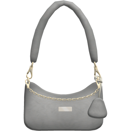 Y2K Grey Fuzzy Shoulder Purse thumbnail