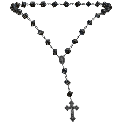🕷️ [woman] black y2k emo vkei vintage dice rosary