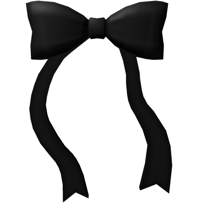 ♡ black kitten tail bow Roblox item