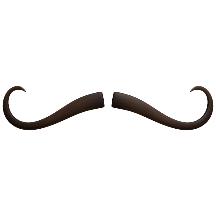 Brown Thin Small Mustache Cute Fancy Moustache