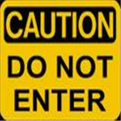 do not enter sign Roblox decal