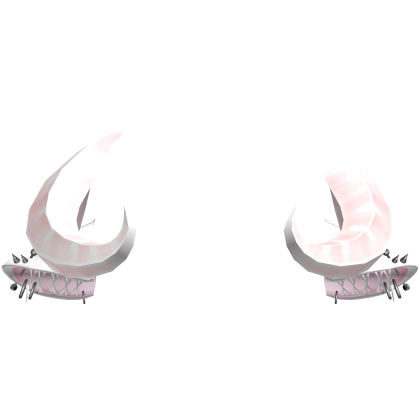 Pink Goth Punk Goat Sheep Horns White Pierced Ears Roblox item