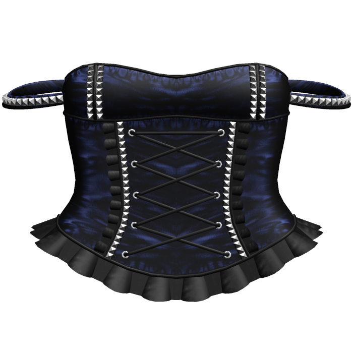 Blue & Black Studded Corset Dress