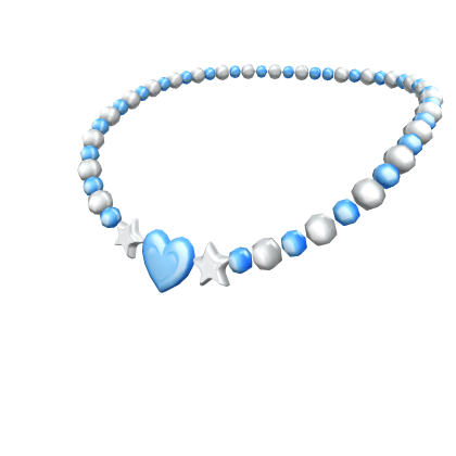 Preppy Blue Heart Charm Necklace (3.0)