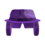 Shiny Purple Fedora+Headphones+shades