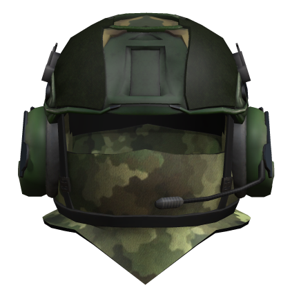 Camo Military Tactical Helmet Mask And Headphones