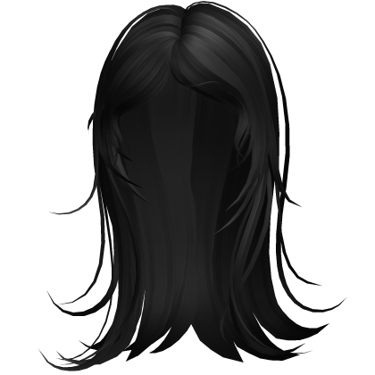 Messy Long Black Hair Roblox item