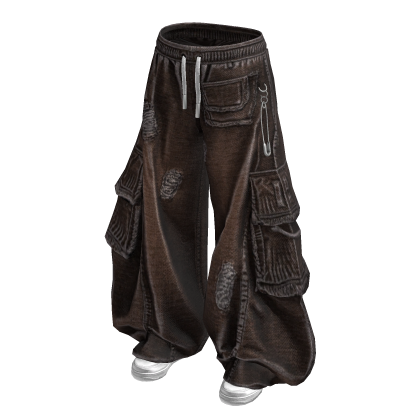 Brown Denim Cargo Sweats