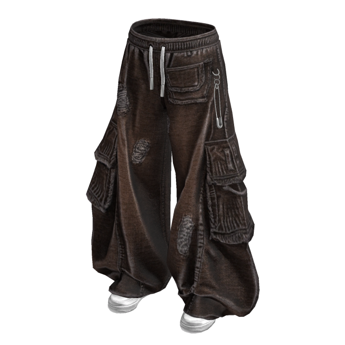 Brown Denim Cargo Sweats