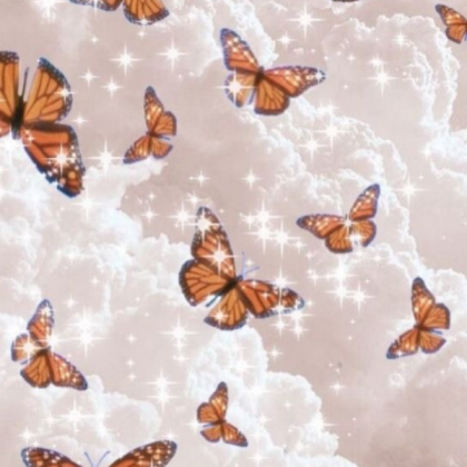 Aesthetic butterflies & clouds | Bling | Y2K Roblox decal