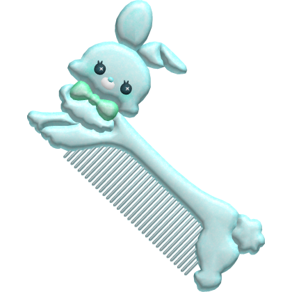 Kawaii Cute Hair Comb Sparkle Rabbit Bunny Blue