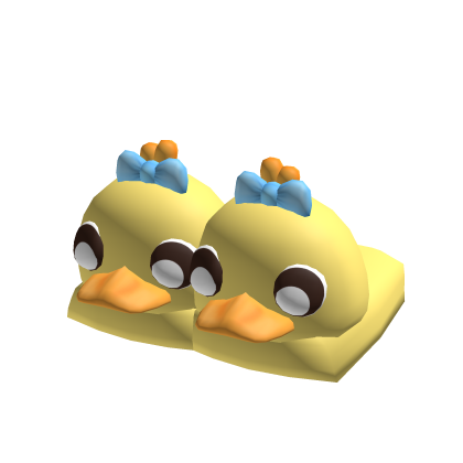 ♡ 3.0 Cute Blue Duck Preppy Kawaii Slippers