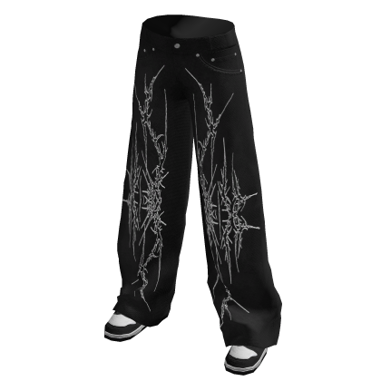Black Cyber Sigil Jeans
