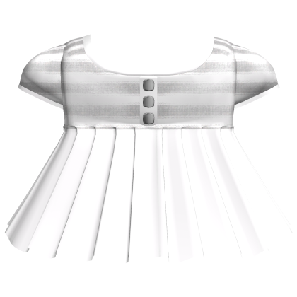 cute striped gothic babydoll dress 3.0 - white Roblox item