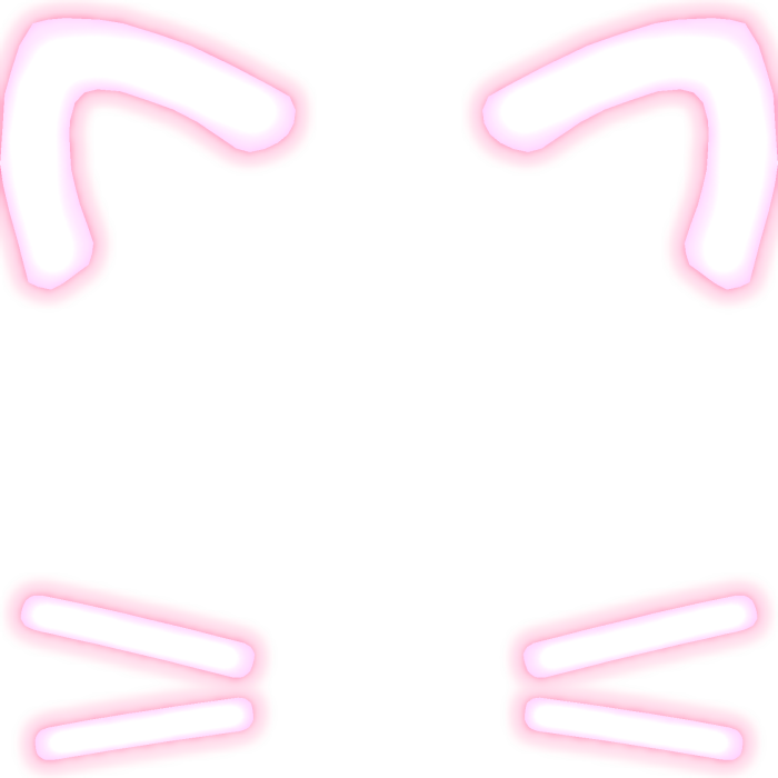 [EMISSIVE] Glowing Pink Cute Cat Ear Face Filter