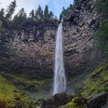 Secret area beyond the waterfall