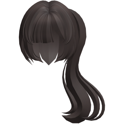 moe thick long fluffy side pony brown