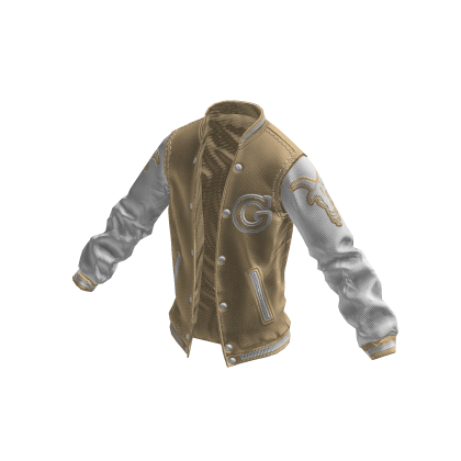 College Jacket | Beige White