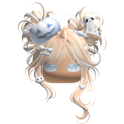 Halloween Pumpkin Buns w/ Bows (Blonde&Blue) Roblox item