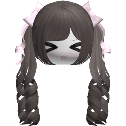 Adorable Kawaii Brown Pigtails
