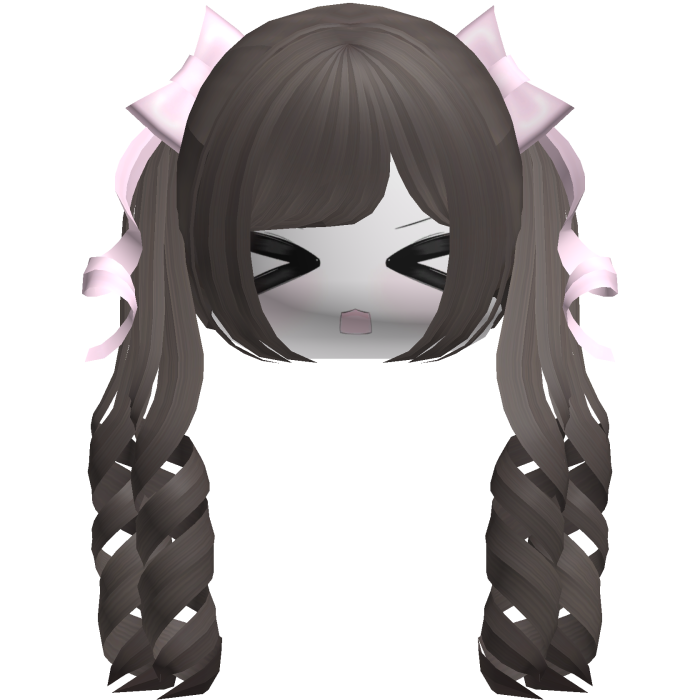 Adorable Kawaii Brown Pigtails