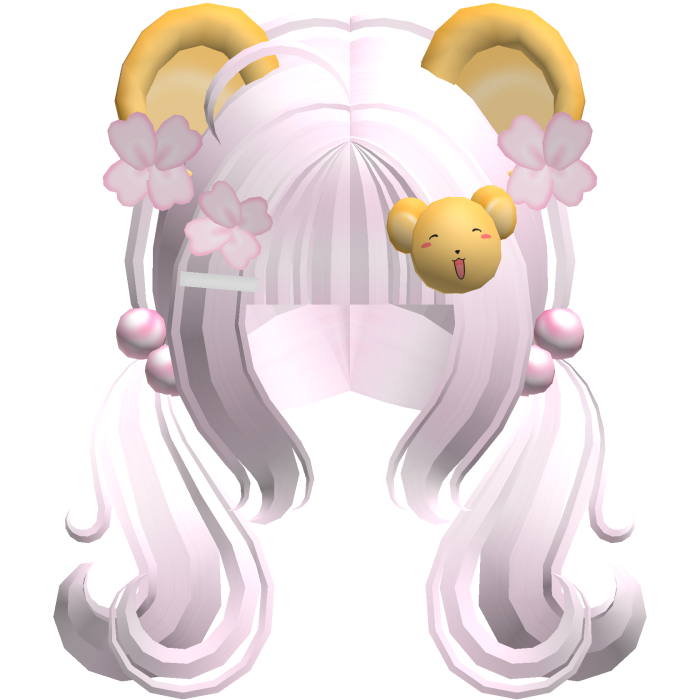 pastel pink whimsy kero chan cute hair w ears