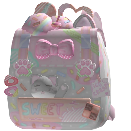 Kawaii Pastel Pink Ice Cream Backpack 3.0 | Roblox Item - Rolimon's