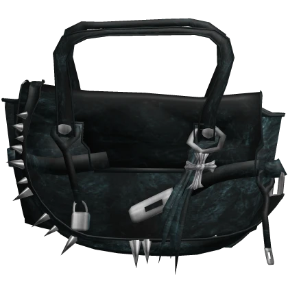 1.0 Y2K Grunge Leather Cross Metal Handbag Blue | Roblox Item