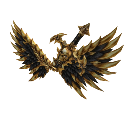 Obsidian Requiem Wings Black Gold Roblox item