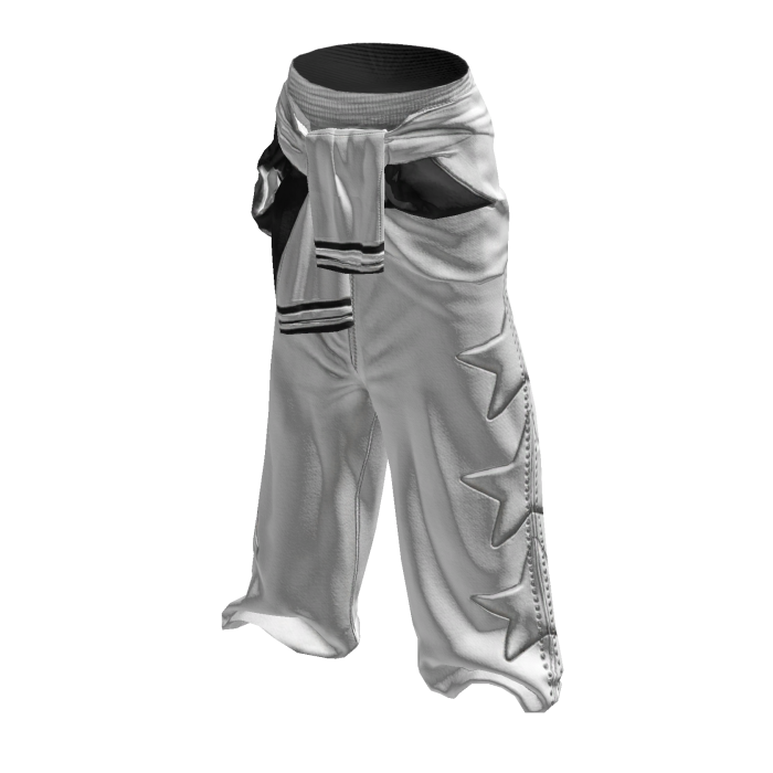 White Layered Baggy Street Pants