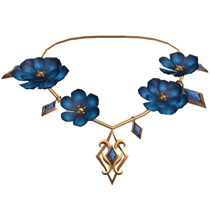 Enchanted whimsy Petal Necklace - Blue/Gold Roblox item