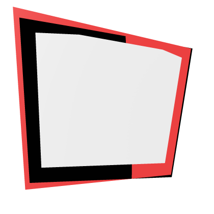 Red & black digital blocky bunny tail