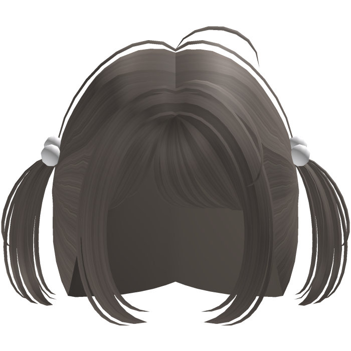 kawaii pigtails hair in grey