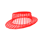Hologram Fedora Red